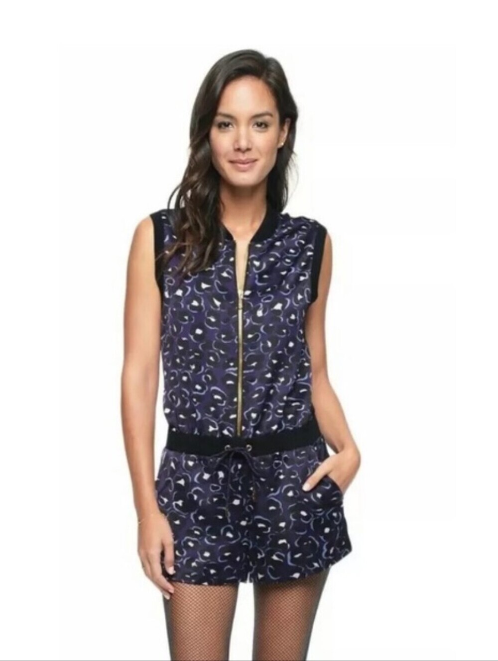 Juicy Couture Romper Women's Small DK Aubergine Glam Satin Track NWT